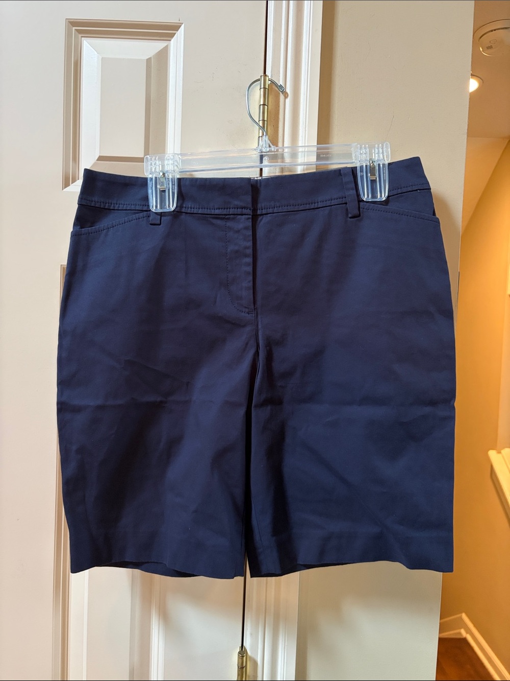 NWT Talbots Navy Stretch Bermuda Shorts, 10 petite